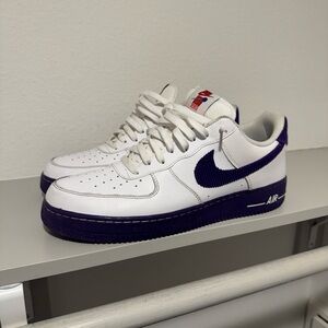 Nike White and Purple Sneakers